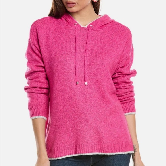 Vince Camuto fuschia pink topped hoodie - Picture 1 of 4